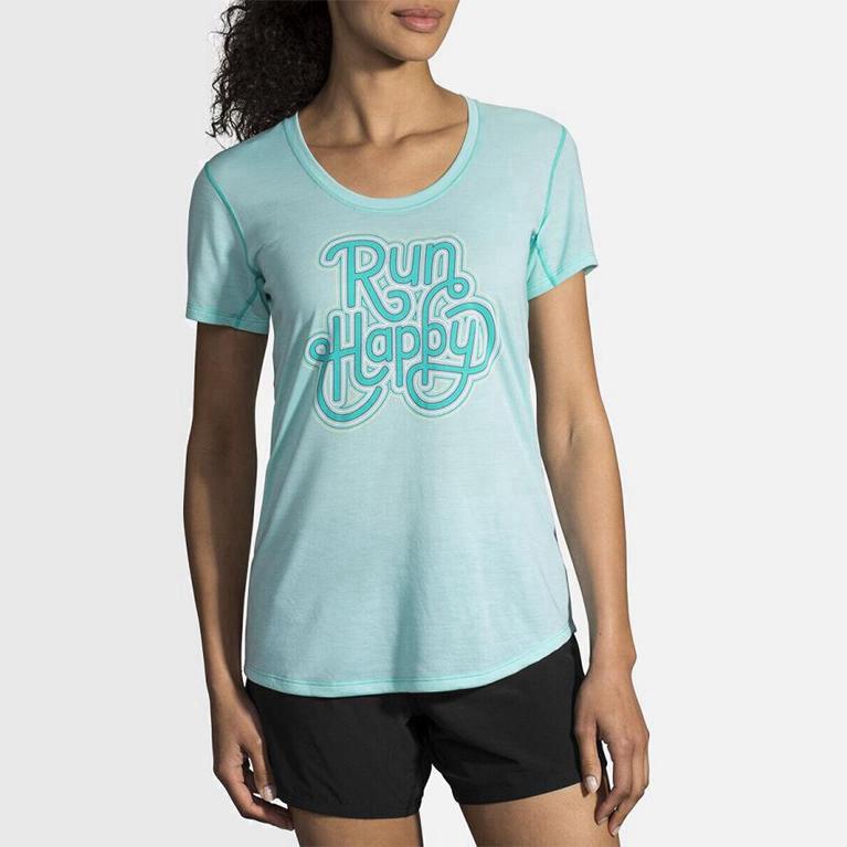 Brooks Distance Graphic - Camiseta Sin Mangas Mujer - Verde (DW7012489)